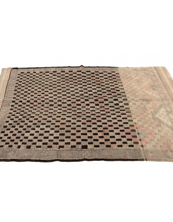 Embroidered Vintage Kilim Rug - 4`11