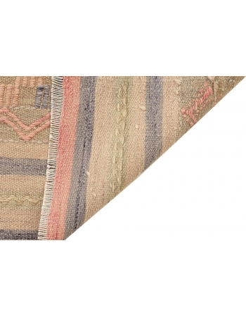 Faded Vintage Embroidered Kilim Rug - 6`2