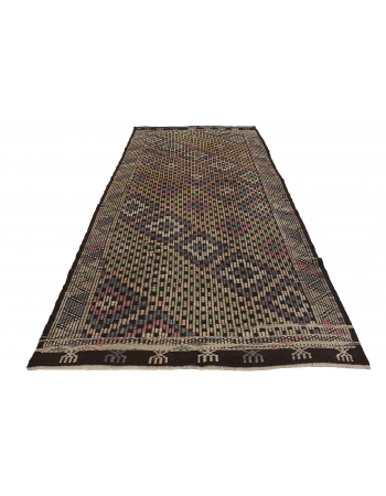 Embroidered Vintage Kilim Rug - 4`9