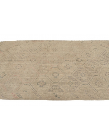 Embroidered Washed Out Kilim Rug - 5`11