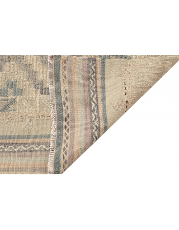 Embroidered Washed Out Kilim Rug - 6`7