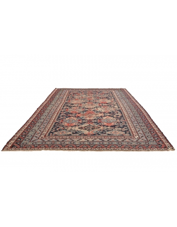 Antique Distressed Caucasian Sumaq Rug - 8`4
