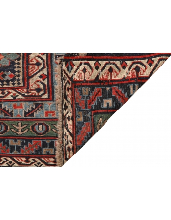 Antique Distressed Caucasian Sumaq Rug - 8`4
