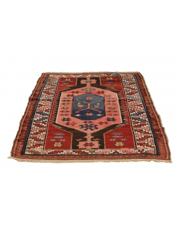 Decorative Vintage Caucasian Rug - 3`8