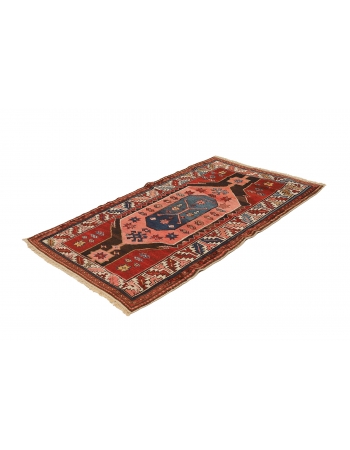 Decorative Vintage Caucasian Rug - 3`8