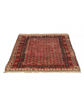 Vintage Small Decorative Caucasian Rug - 3`3