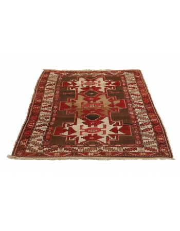 Small Vintage Decorative Caucasian Rug - 3`4