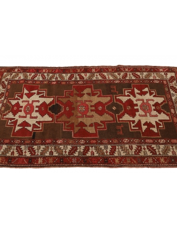 Small Vintage Decorative Caucasian Rug - 3`4