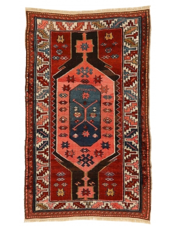 Decorative Vintage Caucasian Rug - 3`8