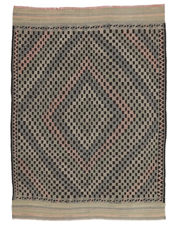 Decorative Vintage Embroidered Rug - 6`9" x 8`11"