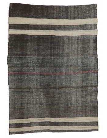 Vintage Decorative Striped Kilim Rug - 5`1" x 8`0"