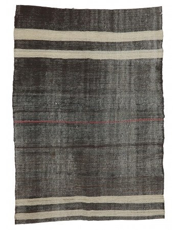 Vintage Decorative Striped Kilim Rug - 5`1