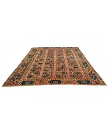 Unique Vintage Decorative Caucasian Rug - 6`8