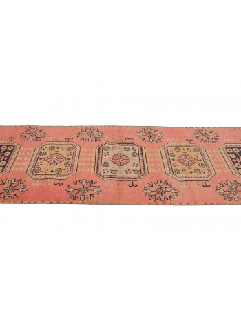 Decorative Turkish Vintage Oushak Runner - 2`11