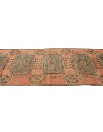 Vintage Turkish Oushak Runner Rug - 3`1