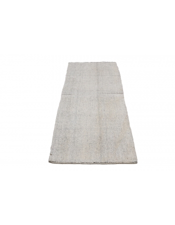 Small Light Gray Kilim Runner - 2`3