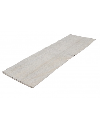 Small Light Gray Kilim Runner - 2`3