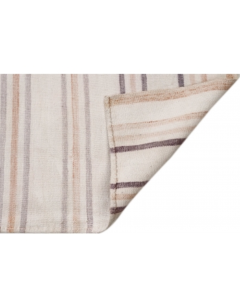 Vintage Striped Cotton Kilim Rug - 7`1