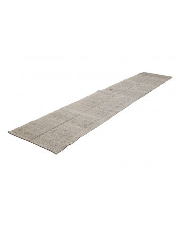 Gray Vintage Kilim Runner - 2`7