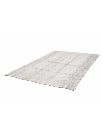 Light Gray Vintage Kilim Rug - 6`6