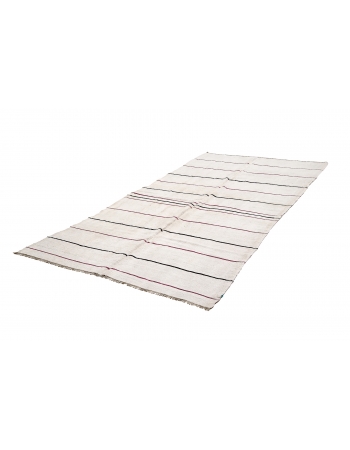 Striped Vintage Hemp Kilim Rug - 5`6