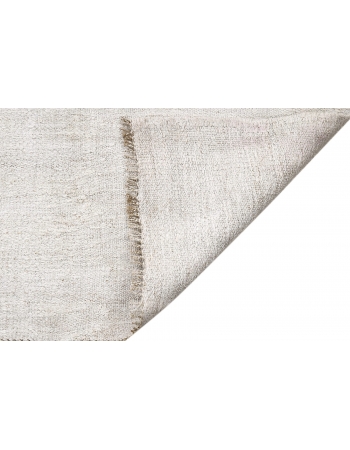 Vintage White Hemp Kilim Rug - 6`7