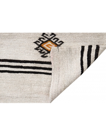 Vintage Embroidered Hemp Kilim Rug - 6`9