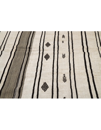 Striped Vintage Hemp Kilim Rug - 6`4