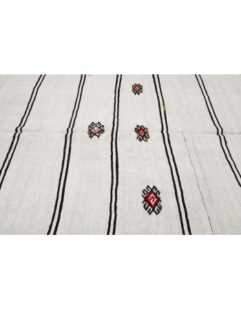 Striped Vintage Hemp Kilim Rug - 6`4