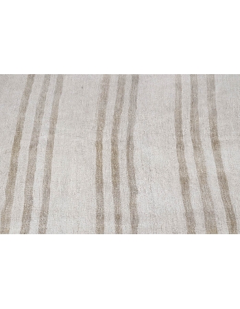 Beige & White Hemp Kilim Runner - 2`7