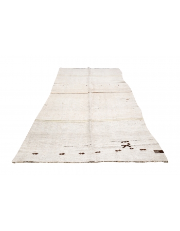 Modern Vintage Hemp Kilim Rug - 5`1