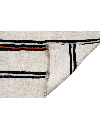 Striped Vintage Hemp Kilim Rug - 6`5