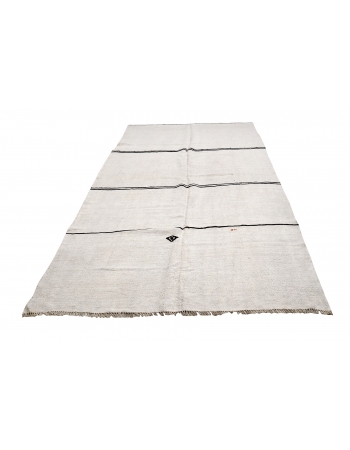 Vintage Modern Hemp Kilim Rug - 5`8