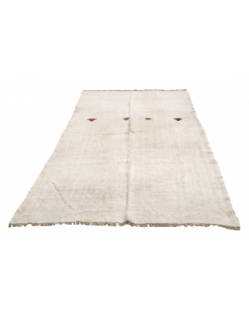 Vintage Hemp Turkish Kilim Rug - 4`8