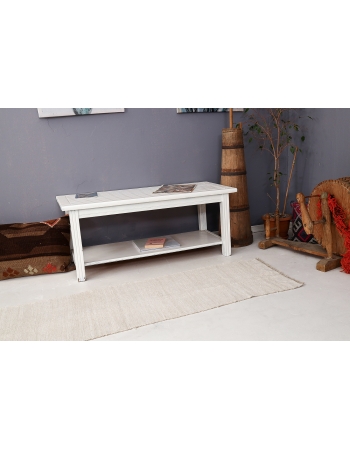 White Vintage Hemp Kilim Runner - 2`0