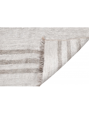 Beige & White Hemp Kilim Runner - 2`8