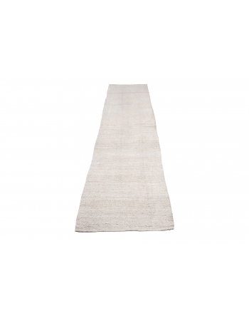 White Vintage Hemp Kilim Runner - 2`3