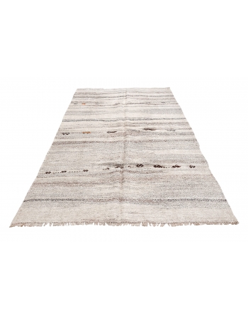 Vintage Hemp Modern Kilim Rug - 5`1