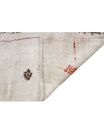 Embroidered Vintage Hemp Kilim Rug - 6`8