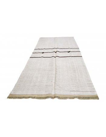 Modern Vintage Hemp Kilim Rug - 4`11