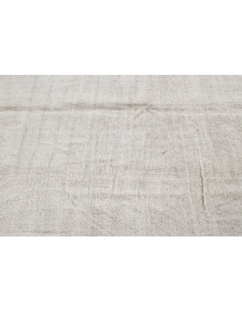 White Vintage Hemp Kilim Rug - 5`7