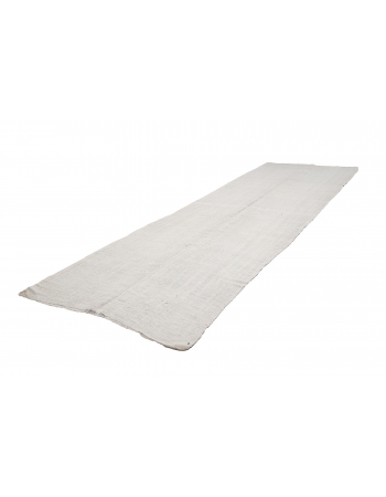 White Vintage Hemp Kilim Rug - 4`8