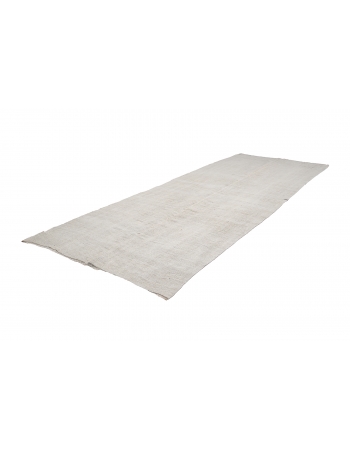 White Vintage Hemp Kilim Rug - 5`3