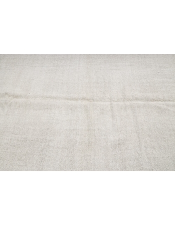 Vintage White Hemp Kilim Rug - 5`1