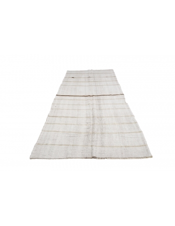 Striped Vintage Hemp Kilim Rug - 4`9