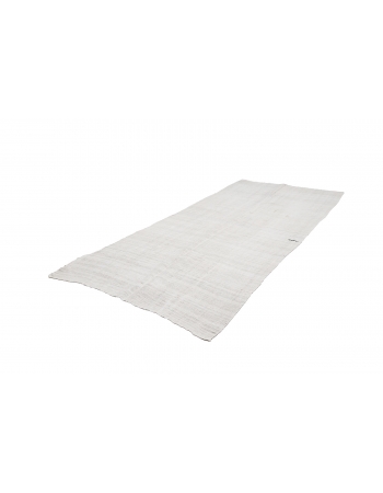 Off White Vintage Hemp Kilim Rug - 4`11