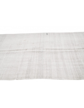 Off White Vintage Hemp Kilim Rug - 4`11