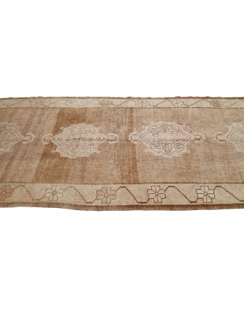 Washed Out Vintage Turkish Kars Rug - 4`6