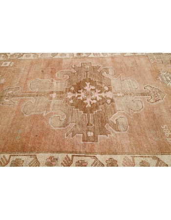 Washed Out Vintage Turkish Kars Rug - 6`1