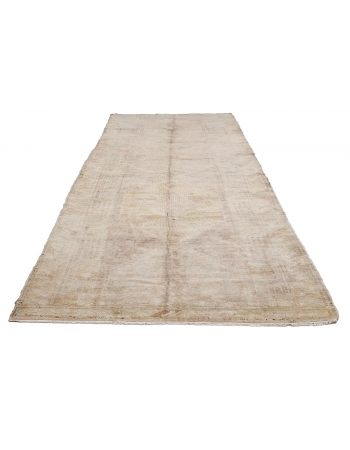 Large Vintage Washed Out Kars Rug - 5`6